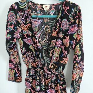 One Clothing Multicolor Paisley Romper